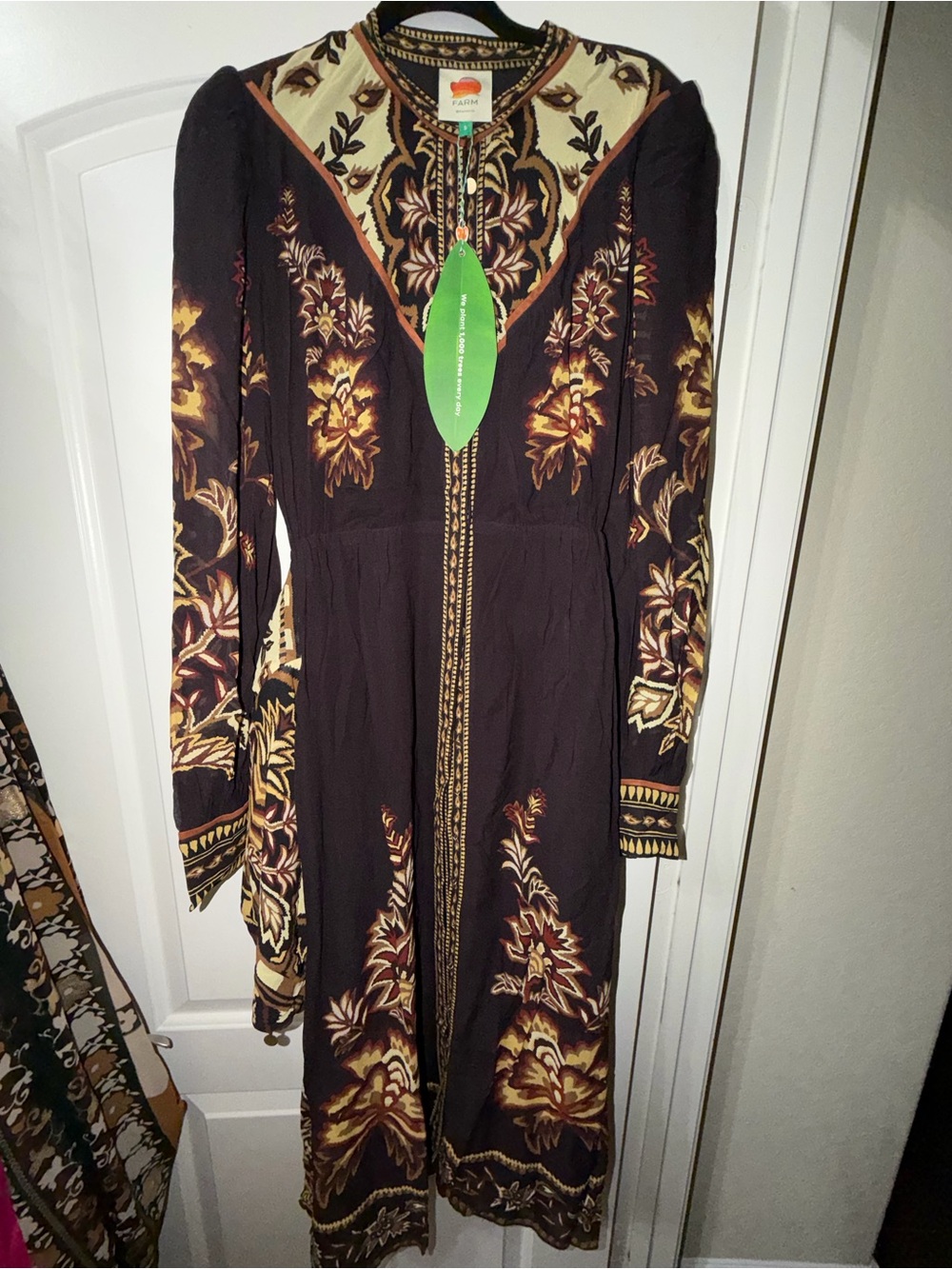 Floral Print Puff Sleeve Maxi Dress - Majestic Garden Black editor list/blog fav - Picture 5 of 12